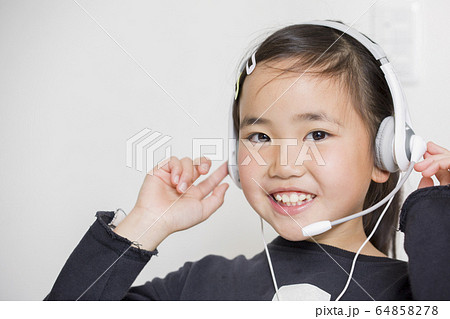 インカムの写真素材