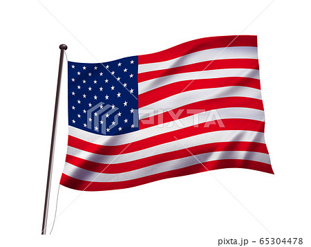 星条旗 国旗 アメリカ国旗 アメリカ なびくのイラスト素材 Pixta