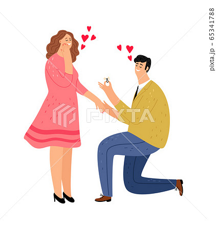 プロポーズ カップル 愛 求婚のイラスト素材