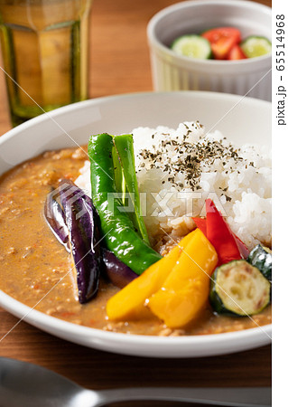 夏野菜カレーの写真素材