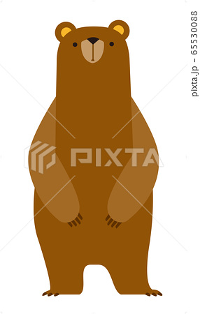 熊 動物 立つ 茶色のイラスト素材