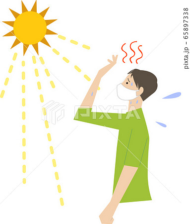 太陽 暑いのイラスト素材 太陽 暑いのイラスト素材