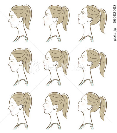 ポニーテールのイラスト素材 Pixta