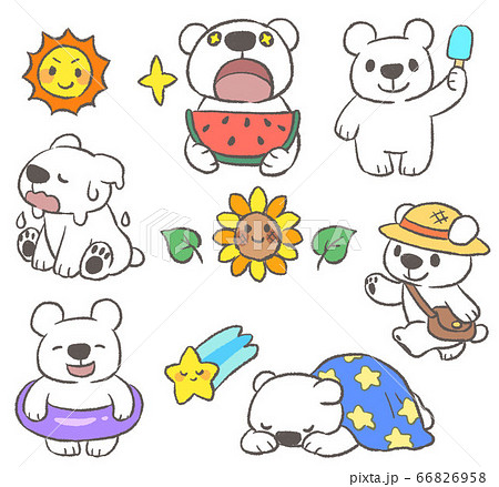 くま かわいいのイラスト素材