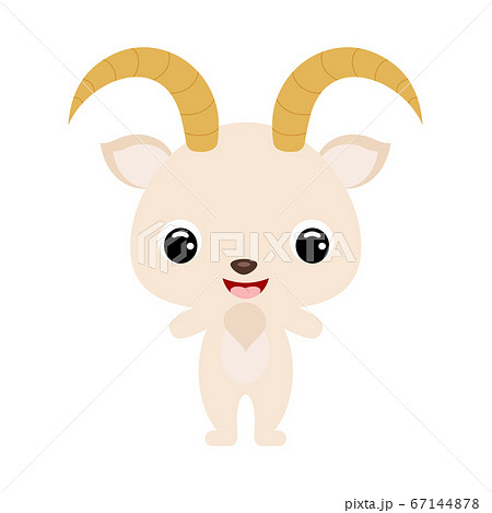 ヤギ キャラクターの写真素材