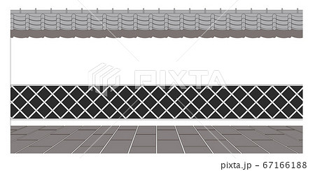 瓦屋根のイラスト素材