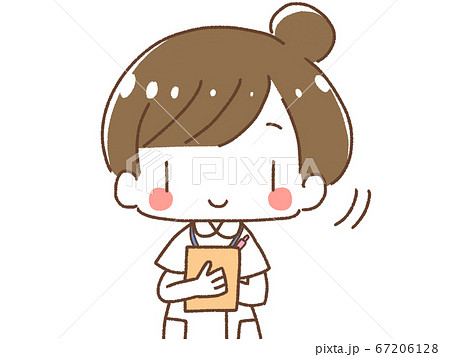 ナース 人物 女性 まとめ髪のイラスト素材