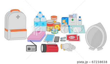 防災リュックのイラスト素材