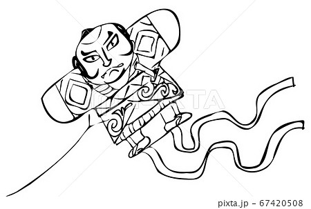 凧あげのイラスト素材 Pixta