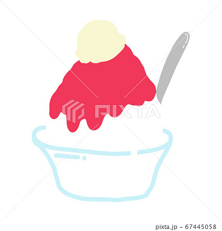 かき氷 夏 氷 屋台のイラスト素材