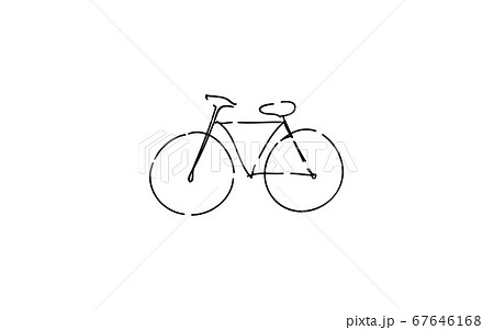 自転車 アイコン 手書き ベクターのイラスト素材