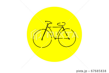 ベクター 自転車 サイクリング 手書きイラストのイラスト素材