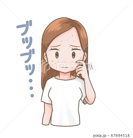 痒い アレルギー アトピー 掻くのイラスト素材