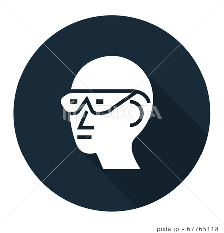 ゴーグル ヘルメット 保護メガネ ブルーのイラスト素材