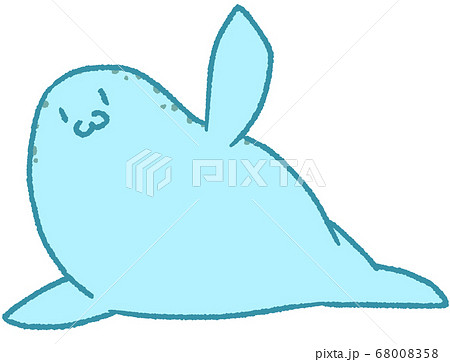 ゴマフアザラシのイラスト素材
