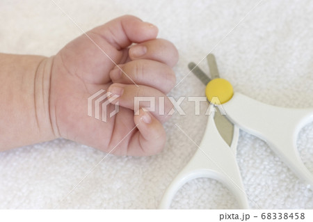 赤ちゃん用爪切りの写真素材 赤ちゃん用爪切りの写真素材