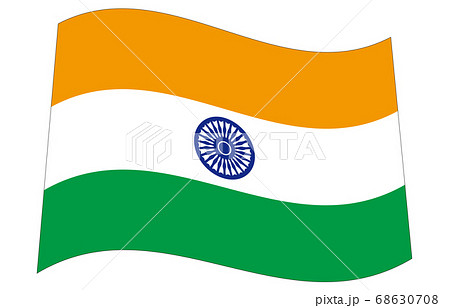 インドの国旗のイラスト素材