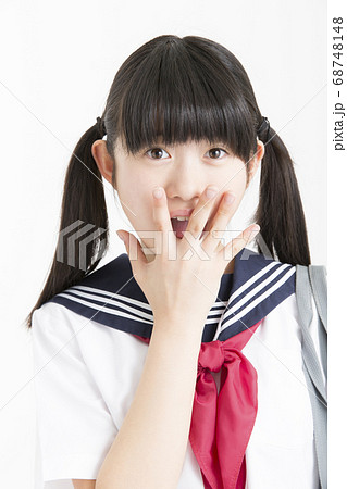 女子中学生の写真素材