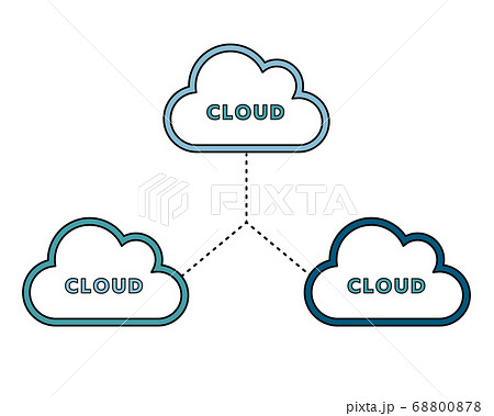 クラウド アイコン バックアップ ベクタのイラスト素材