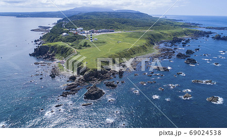 入道埼灯台 パステル画 秋田県 男鹿半島 （入道埼灯台 | 秋田