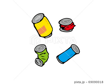 空き缶利用のイラスト素材