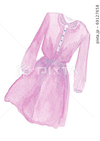 ワンピース 女の子 ファッションのイラスト素材