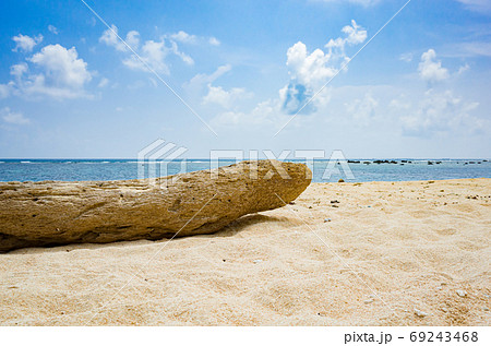 沖縄 海 ビーチ 流木の写真素材 - PIXTA