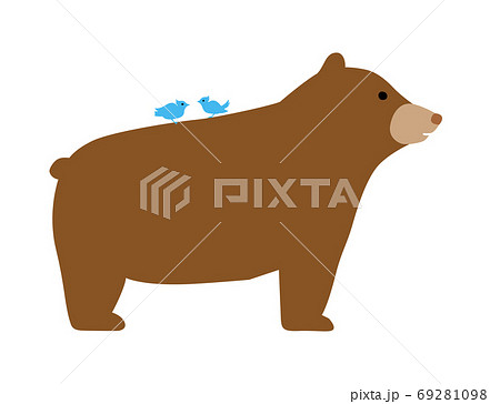 くまシルエットのイラスト素材