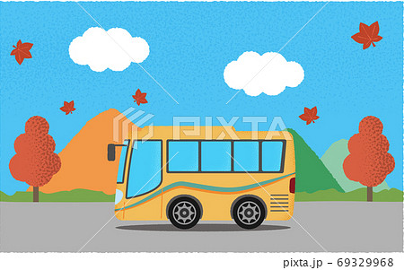 バス遠足のイラスト素材
