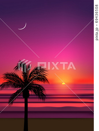 サンセットのイラスト素材