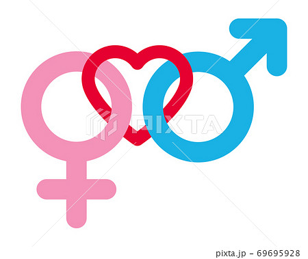 オス メス 男女 マークの写真素材