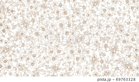 レトロ イラスト 線画 背景のイラスト素材