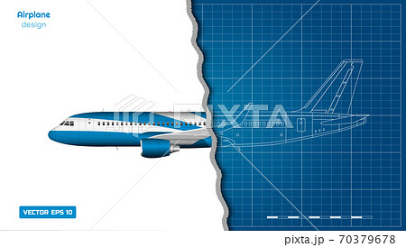 設計士 飛行機 航空会社 デザインの写真素材