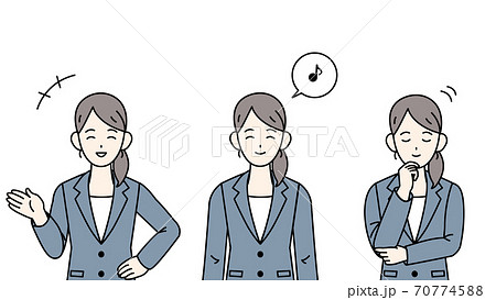 頷くのイラスト素材