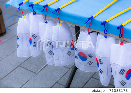 ポジャギ 手作り 韓国の写真素材