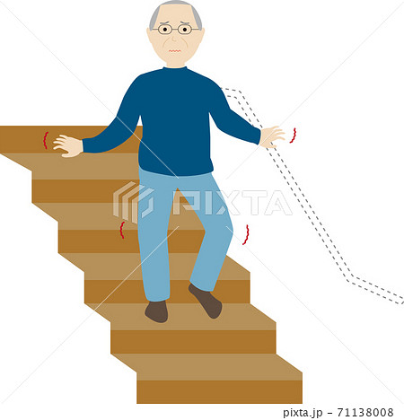 昇降階段のイラスト素材