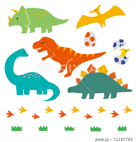 恐竜 ティラノサウルス 白亜紀 子供のイラスト素材