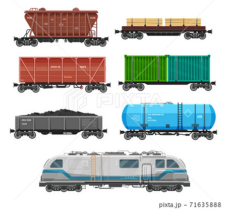 貨物列車のイラスト素材集 ピクスタ