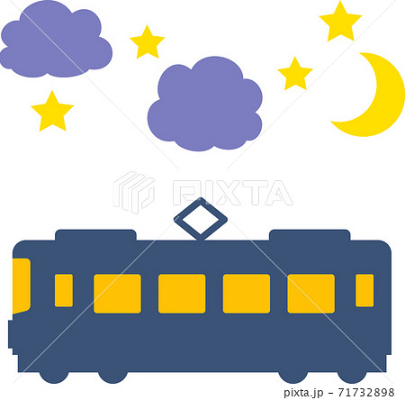 夜行列車のイラスト素材