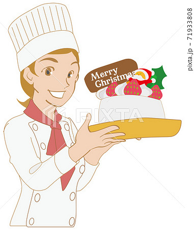 パティシエ 女性 菓子職人 人物のイラスト素材