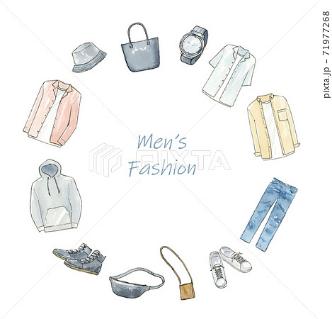 メンズファッションのイラスト素材