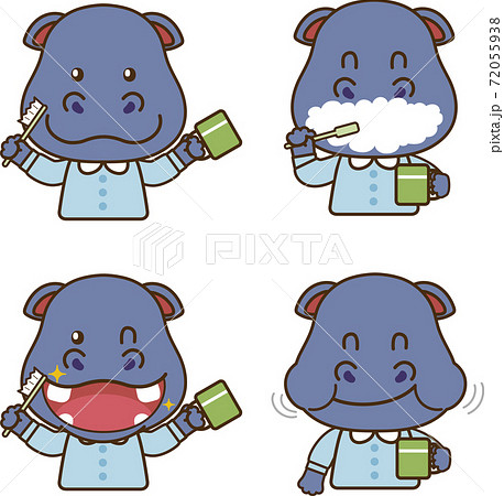 うさぎ 手洗い イラスト 動物のイラスト素材