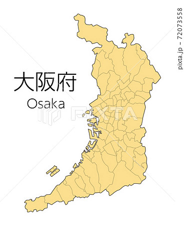 地図 大阪 大阪府 線 アジアの写真素材