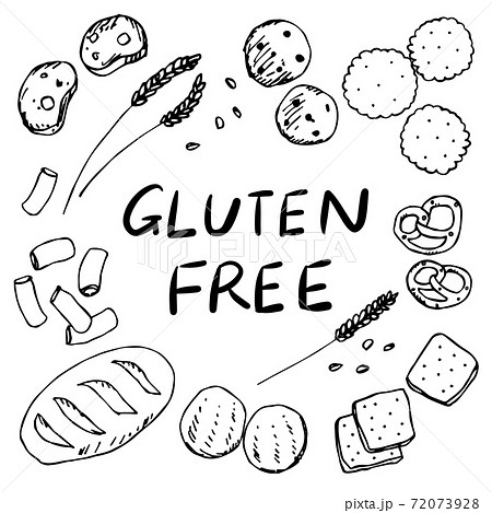 小麦不使用のイラスト素材