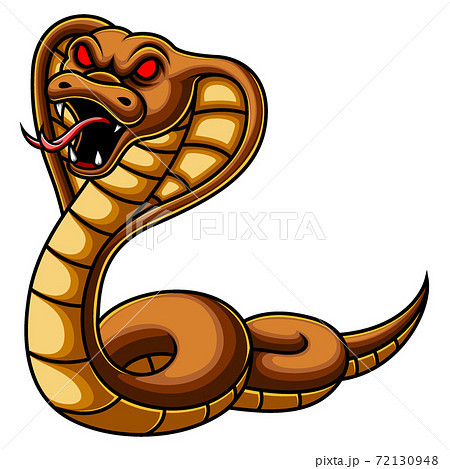 Angry Cobra Snake Cartoon のイラスト素材
