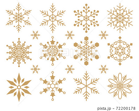 雪の結晶イラストセット2のイラスト素材