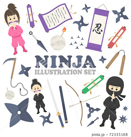 女忍者のイラスト素材