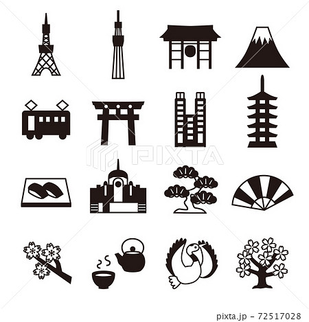 東京タワー タワー 名所 アイコンのイラスト素材