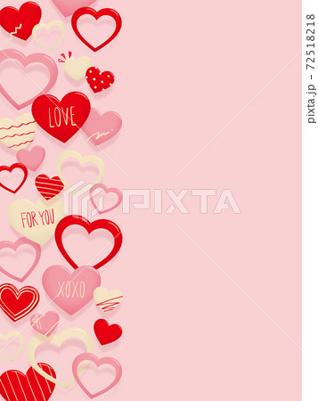 ハート メッセージ メッセージカード 手書きの写真素材