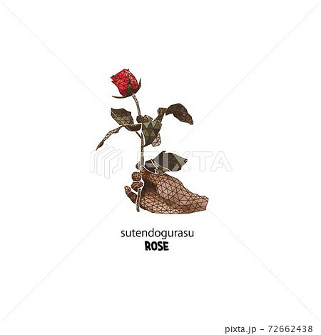 ハート ステンドグラス 背景 イラストの写真素材